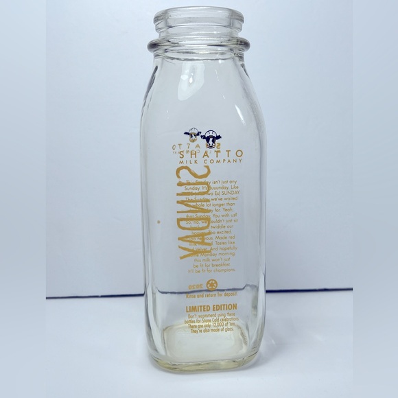 Shatto Milk Sunday Glass Milk Bottle 2020 Kansas City Chiefs Limited Edition - Picture 7 of 12